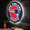 Evergreen Ultra-Thin Edgelight LED Wall Decor, Round, New England Patriots- 23 x 23 Inches Made In USA - image 2 of 4