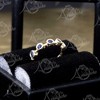 Jewelry Avalanche 14K Gold 5-stone Bezel set Blue Sapphire Nose Hoop, 8mm, 20G Nose Ring - 2 of 4