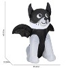 Gemmy Airblown Inflatable Frenchie Dog w/Bat Wings, 3.5 ft Tall, Multi - 3 of 4