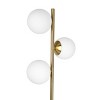 VYNXARIA 64"H Brilliance Modern Gold Brush Floor Lamp, Opal Glass Shades and Round Metal Base - 4 of 4