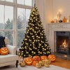 NAYSAYE 6FT Black Artificial Christmas Tree with PVC Branch Tips for Holiday Home Decor, Black, 46"*46"*72" - 2 of 4