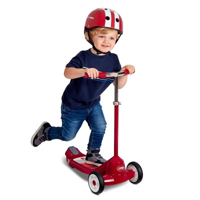 Red Adjustable Chrome Handle Beginner Kids' Kick Scooter