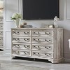 SinCiDo 54" Wide Farmhouse Dresser, 8 Drawer Wood Chest of Drawers w/Natural Texture, Vintage Bedroom Storage Dressers - 3 of 4