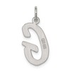 Black Bow Jewelry Sterling Silver Madison Collection LG Classic Script Initial G Pendant - 3 of 4