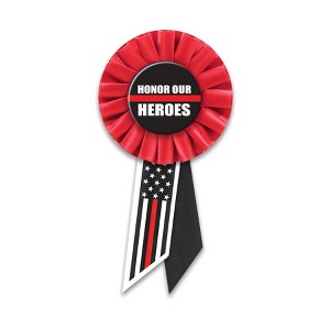 Beistle Honor Our Heroes Rosette, 3.25" x 6.5", (2/Pkg) Multicolored - 1 of 4
