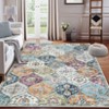 Washable Vintage Oriental Rug Non Slip Low Pile Rug Soft Throw Floor Cover Retro Foldable Indoor Carpet for Living Room Bedroom Playroom Nursery - 4 of 4