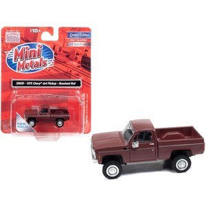 1975 Chevrolet 4x4 Pickup Truck Roseland Red 1/87 (HO) Scale Model Car by Classic Metal Works - 1 of 3