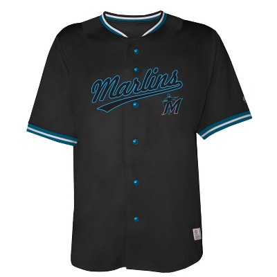 Mlb Miami Marlins Men's V-neck Pullover T-shirt - S : Target