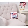 C&F Home 10" x 10" Patriotic "Red White & Blue" USA Flag Small/Petite Accent Throw Pillow - 3 of 4