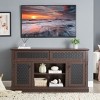 CAVINAS TV Stands and Consoles, Embossed Pattern with Open and Closed Storage Space and Sliding Door, for Living Room & Bedroom - 2 of 4