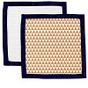Bacati - Liam Aztec Print Orange/Navy Triangles Muslin 2 pc Security Blankets - 4 of 4