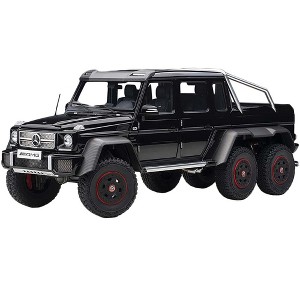 Mercedes Benz G63 AMG 6x6 Gloss Black with Carbon Accents 1/18 Model Car by Autoart - 1 of 4
