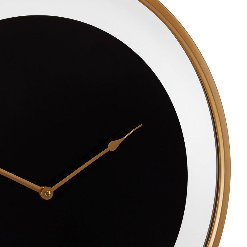 24&#34;x24&#34; Metal Wall Clock with Gold/Black - Olivia &#38; May, 3 of 6