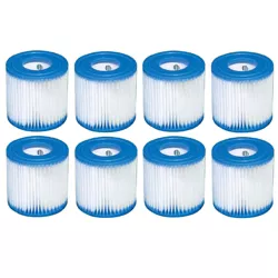 Intex Type H Easy Set Filter Cartridge Replacement for Swimming Pools (8 Pack)