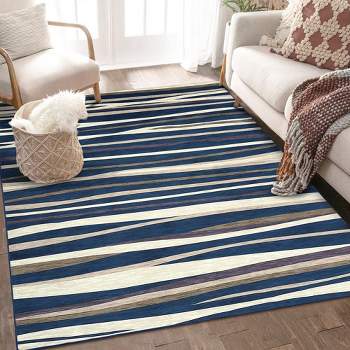 Modern Abstract Area Rug Colorful Throw Carpet Contemporary Area Rugs