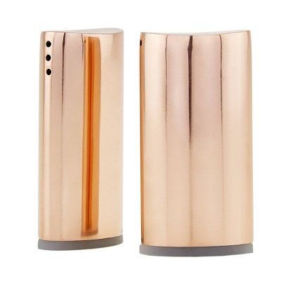 Old Dutch 2pc Copper Oval Salt and Pepper Shaker Set