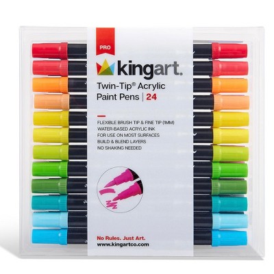 KINART Twin-Tip Pro Acrylic Paint Pens 24 Colors