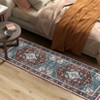 GAOMON Living Room Rug Vintage Area Rug Traditional Floral Print Area Rugs for Living Room Bedroom Non Slip Low Pile Soft Rug - 2 of 4