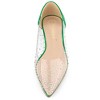 Allegra K Women's Pointed Toe Clear Rhinestone Ballet Flats - 2 of 4
