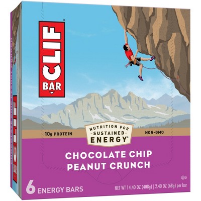 CLIF Bar Chocolate Chip Peanut Crunch Energy Bars - 6ct