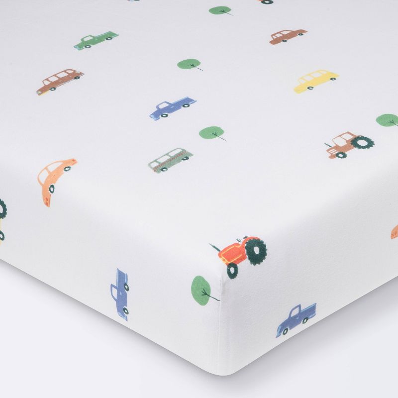 Fitted Crib Sheet - Cloud Island&#8482; Transportation, 1 of 7