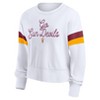 NCAA Arizona State Sun Devils Women's White Terry Crew Neck Sweatshirt - 2 of 3