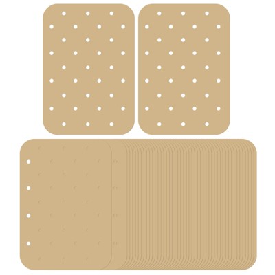 Unique Bargains Air Fryer Parchment Non-Stick Rectangle Baking Paper Liners 50 Pcs