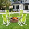 Aoodor Outdoor Rocking Chair, HDPE Slatted Porch Rocker with Armrests, All-Weather Design for Outdoor or Indoor - 3 of 4