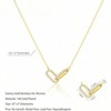 Dainty Gold Pendant Necklace for Women, Paperclip Choker, Minimalist Open Oval Design - 4 of 4