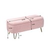 Lycvki Modern Storage Ottoman Bench with Gold Legs for End of Bed - 3 of 4