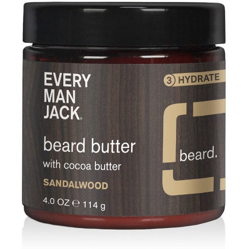 Every Man Jack Men's Moisturizing Sandalwood Beard Butter with Cocoa Butter and Shea Butter - 4oz - image 1 of 4