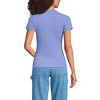 Lands' End Women's Drapey Rib Fitted Short Sleeve Mini T-Shirt - 2 of 4