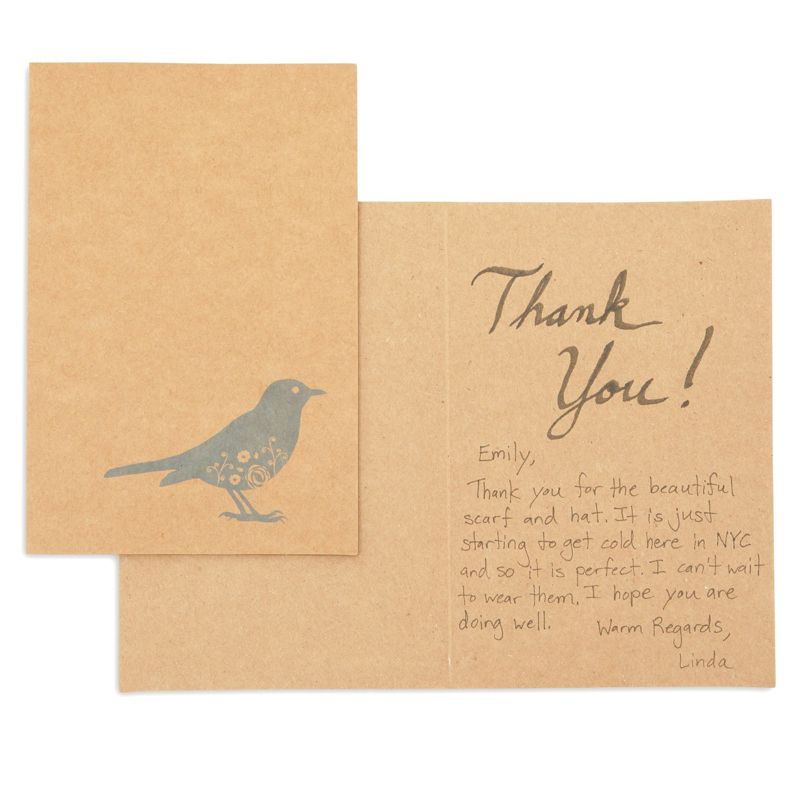 Best Paper Greetings 36 Pack Bird Note Cards with Envelopes, Blank All Occasion Thank You Cards, Rustic-Style, Kraft Paper, 4 x 6 In, 4 of 9