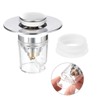 Unique Bargains Stainless Steel Anti-Backflow Bathroom with Protective Cover Drain Stoppers - 3 of 4