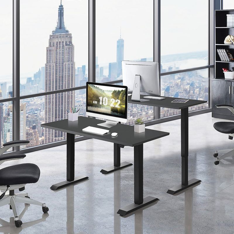 Costway 48'' Electric Sit to Stand Desk Adjustable Standing Workstation, 4 of 11