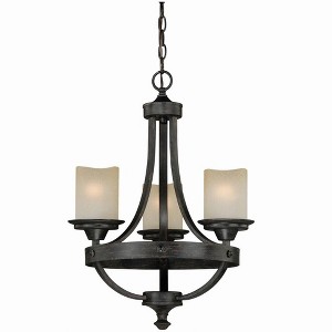 Vaxcel Halifax 3 - Light Chandelier in  Aged Walnut - 1 of 4