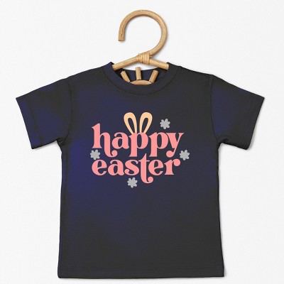The Juniper Shop Happy Easter With Ears Toddler Short Sleeve Tee