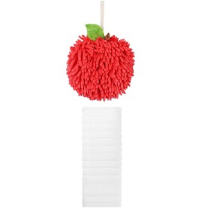 REGALWOVEN Absorbent Quick Drying Solid Decorative Hand Towels for Bathroom 14" x 30"/6" x 6" 2 Pcs - 1 of 4