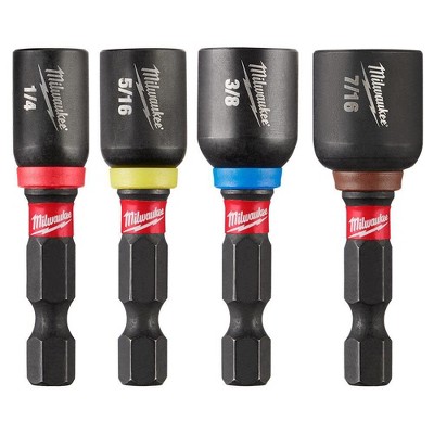 Milwaukee 49-66-4562 SHOCKWAVE Impact Duty 1-7/8 inch Magnetic Nut Driver Set 4PC