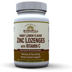 Windmill Zinc Lozenges with Vitamin C – Honey Lemon Flavor 60ct - 1 of 4