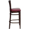 Emma and Oliver Vertical Slat Back Wooden Restaurant Dining Barstool - 4 of 4