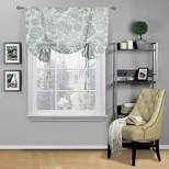 Kate Aurora Shabby Chic Floral Jacobean Sheer Single Tie Up Window Curtain Shade