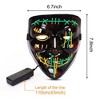 Whizmax[2PACK]Halloween Led Scary Mask -Purge Mask with 3 Lighting Modes for Cosplay Costume - 4 of 4