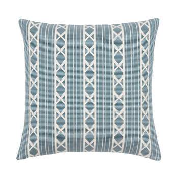 KAF Home Yarn Dyed Jacquard Decorative Pillow With Feather Filled Insert