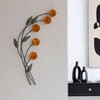 Brewster Cosmos Floral Metal Wall Art: Iron Sculpture, Nature Inspired, 10x30" - 3 of 4