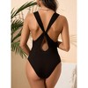 Maternity Womne Swimwear V Neck Cross Back One-Piece Swimsuit - 3 of 3