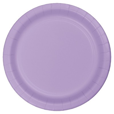 Luscious Lavender Purple 9" Paper Plates - 24ct