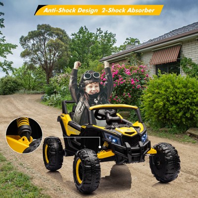 Yellow 24V Battery Powered Ride-On UTV Car with Remote Control