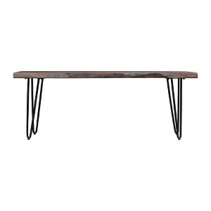 Jofran,Nature's Edge 48'' Modern Solid Wood Live Edge Bench - 1 of 4