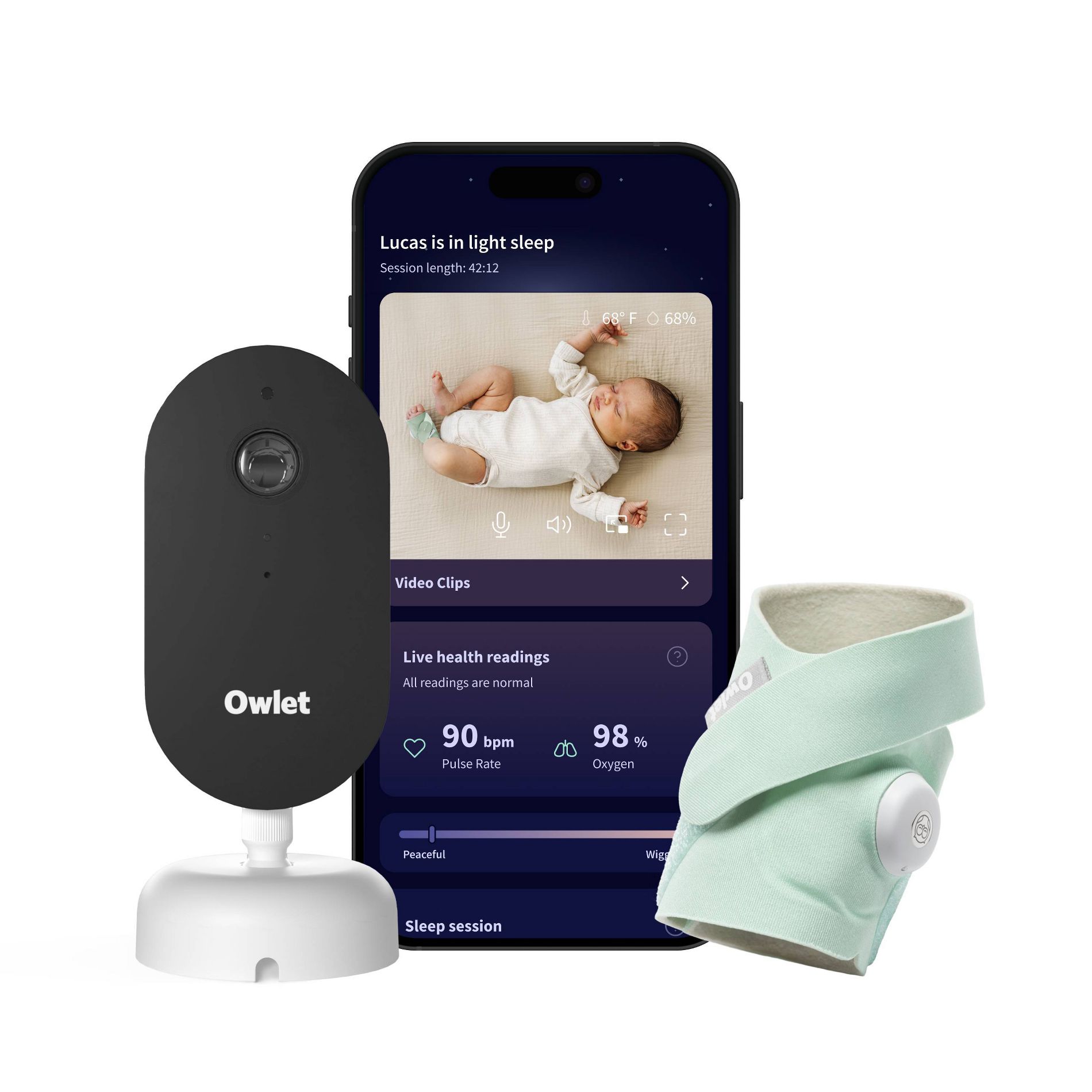 Owlet Dream Sight Duo Baby Monitor - Mint
